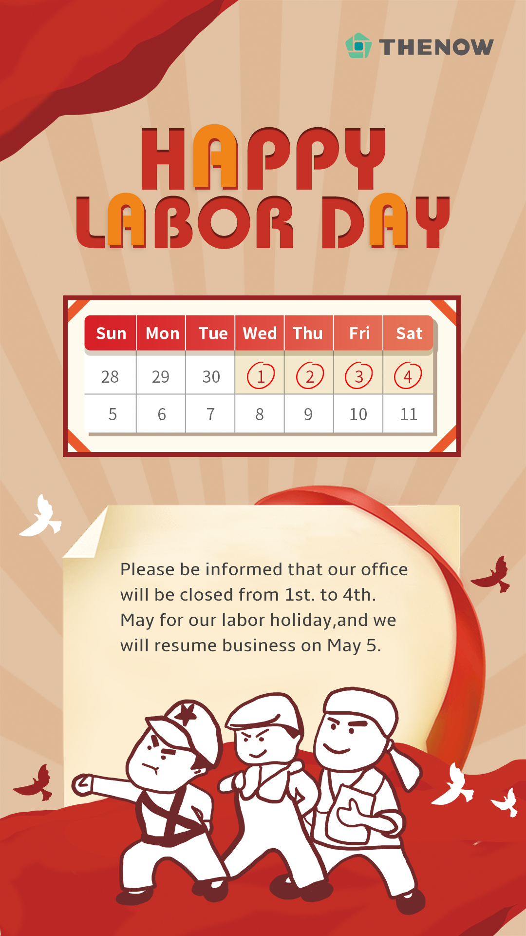 Labor Day Holiday Notice Shanghai Thenow Purification Technology Co.,Ltd.
